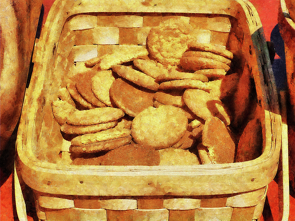 Ginger Snap Cookies in Basket Duvet Cover by Susan Savad - Susan Savad -  Artist Website
