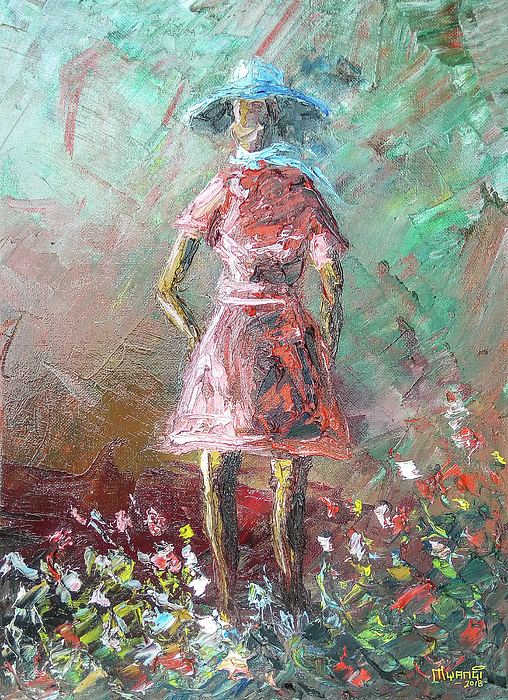 Girl In The Garden Painting