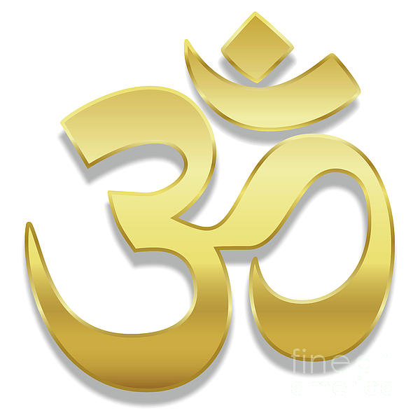 Golden Aum Symbol Yoga Mat