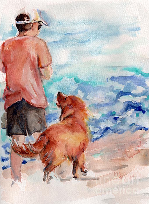 Golden Retriever Beach Towel - Watercolor Golden Retriever Beach Towel - Watercolor