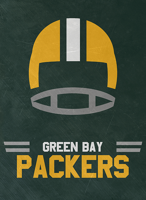 Green Bay Packers Vintage Art Kids T-Shirt by Joe Hamilton - Pixels