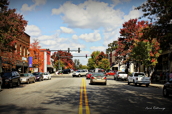 Greensboro GA Fall Leaves Main and Broad Streets Architectural