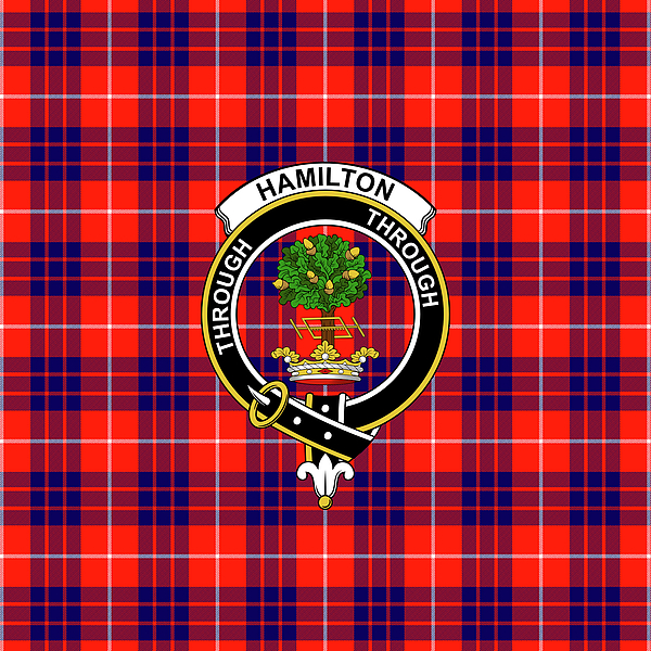 Tartanforlife Hamilton Clan fashion Badge Tartan Blanket