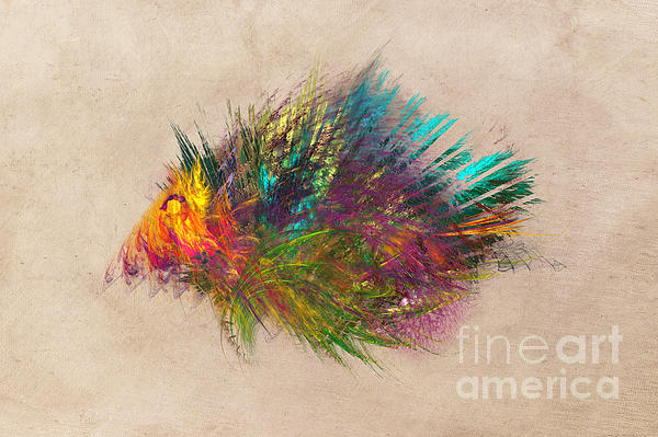 Hedgehog Fractal Art Digital Art