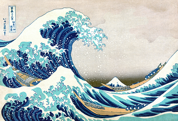 Hokusai's The Great Wave off Kanagawa Canvas Tote Bag
