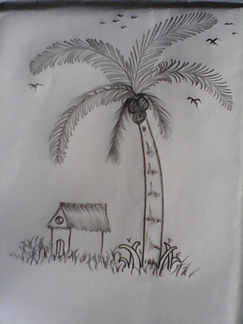 House And Coconut Tree Round Beach Towel For Sale By Rahul Lohra