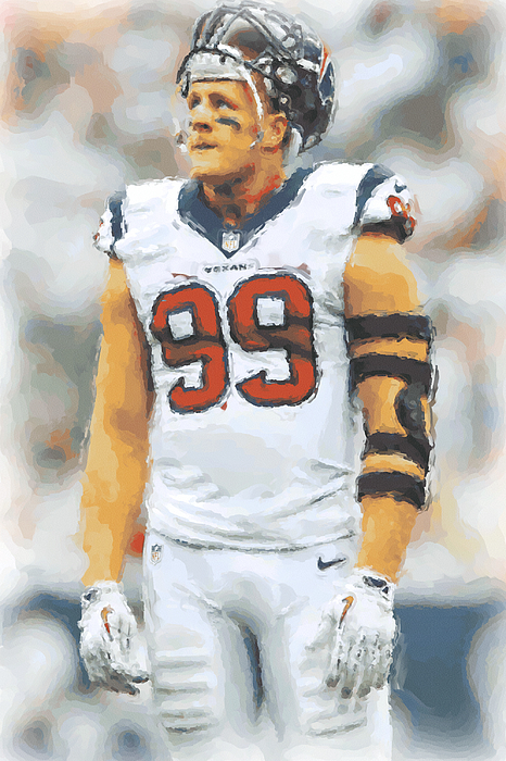 Jj Watt Texans T-Shirt by Joe Hamilton - Pixels