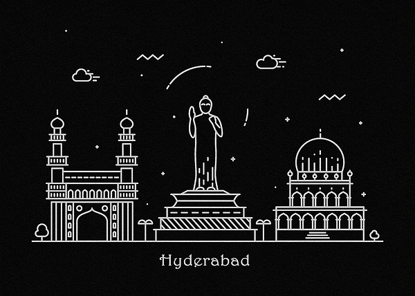Hyderabad Skyline Travel Poster Jigsaw Puzzle by Inspirowl Design - Fine  Art America