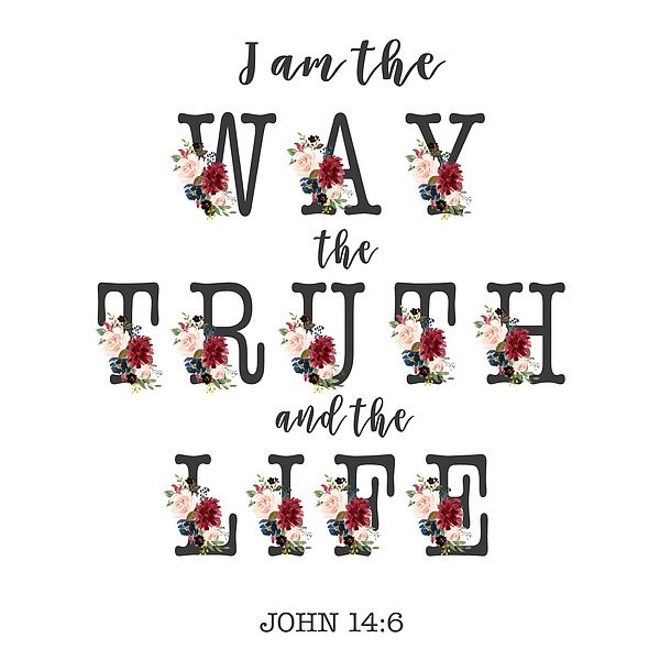 I Am The Way The Truth And The Life Typography Painting