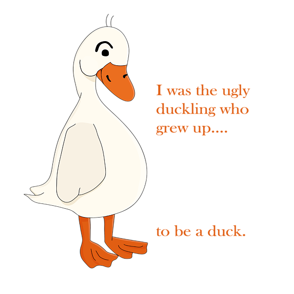 I was the ugly duckling who grew up to be a duck. Greeting Card