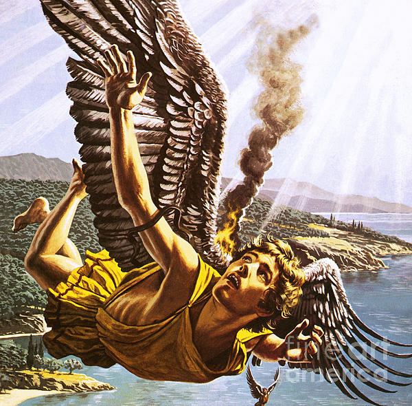 Icarus Greeting Card for Sale by Roger Payne