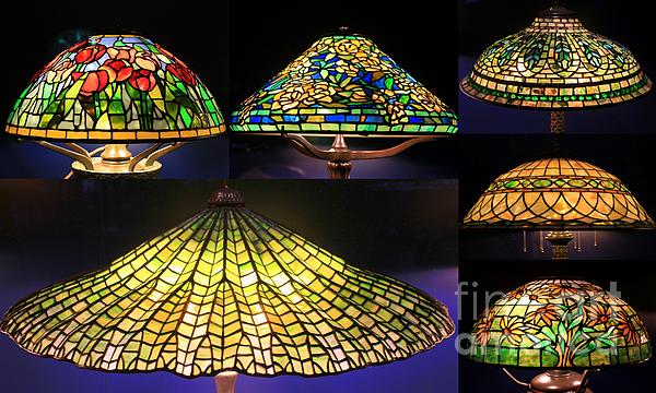 Dora Sofia Caputo - Illuminated Tiffany Lamps - A collage