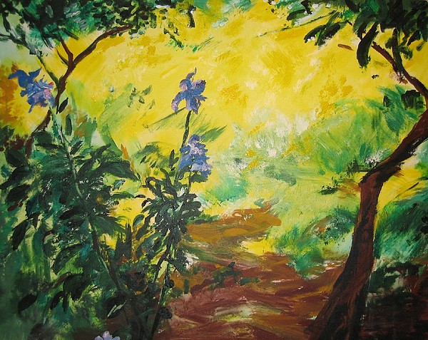 Irises  And Sunlight Painting