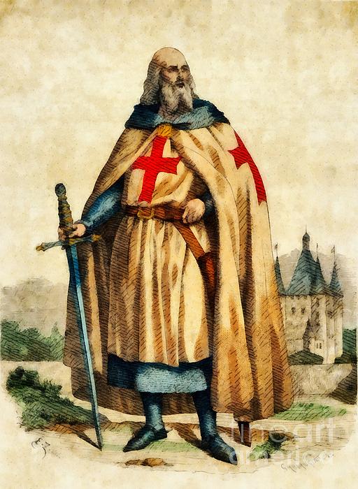 Jacques De Molay Portrait Knights Templar Grand Master 