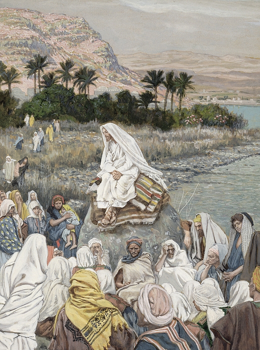 Jesus Preaching by the Seashore Jigsaw Puzzle by Tissot Pixels