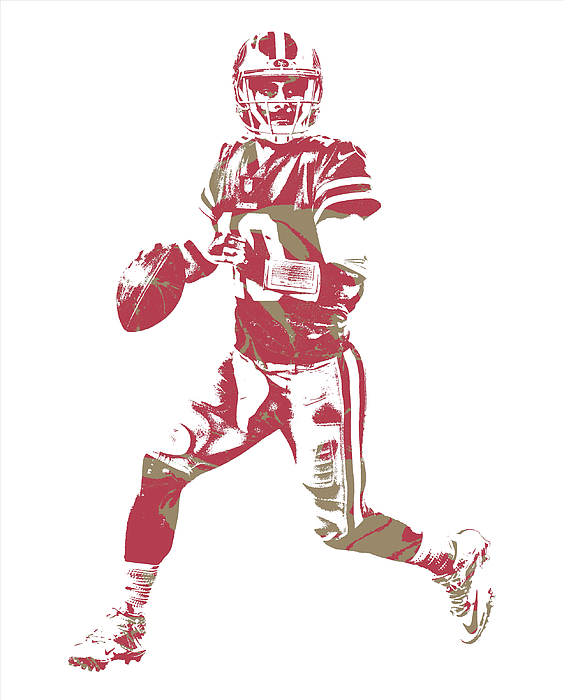 Jimmy Garoppolo SAN FRANCISCO 49ERS PIXEL ART 6 Spiral Notebook by Joe  Hamilton - Fine Art America