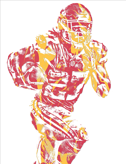 Kareem Hunt KANSAS CITY CHIEFS APPAREL T SHIRT PIXEL ART 2 Kids T-Shirt by  Joe Hamilton - Fine Art America