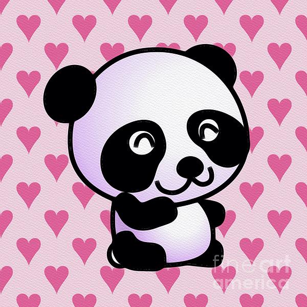 Cute Kawaii Love Panda Heart Dream - Cute Panda Kawaii - Posters and Art  Prints