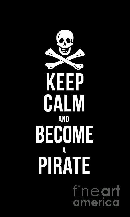 Keep Calm And Become A Pirate Tee Digital Art