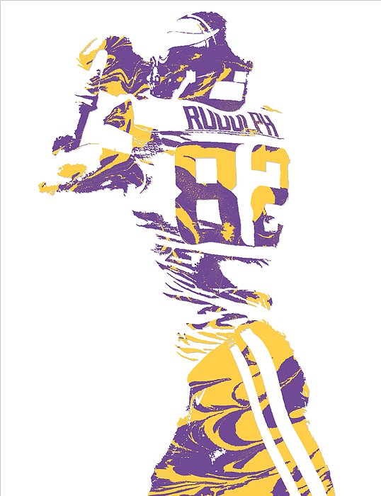 Adrian Peterson Minnesota Vikings Art T-Shirt by Joe Hamilton - Pixels