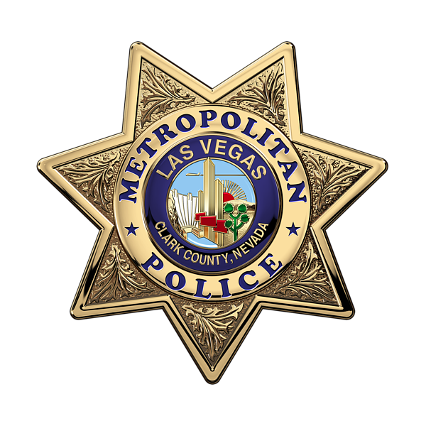 Las Vegas Metropolitan Police Department L V M P D Badge Over