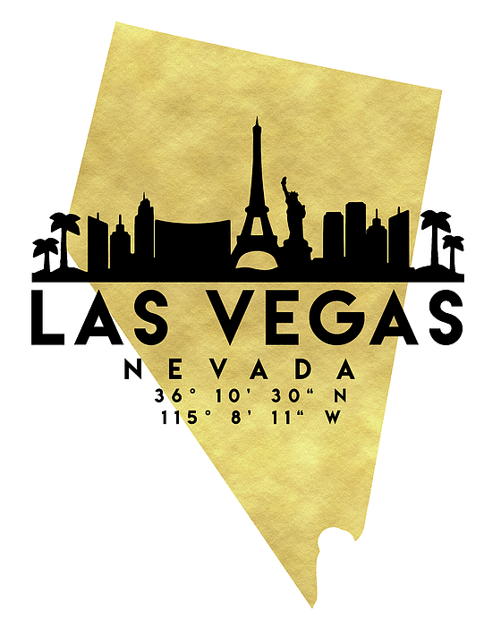 Las Vegas, Nevada City Map Coffee Mug by Inspirowl Design - Fine