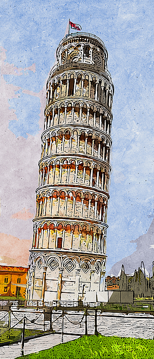 Pisa Tower on Canvas Wall Art Pisa top Tower Print Home Decor Canvas Leaning Pisa Tower Canvas Pisa Landscape Poster Print Pisa Travel Photo Art