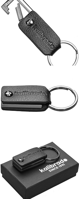 Leather Keychain for Men or Women from Designer Kalibrado with Detachable Key  Fob, Holder for Belt, Black Ring and Snap Hook Chain, Best for Car, Valet,  Home or Office Keys iPhone 12