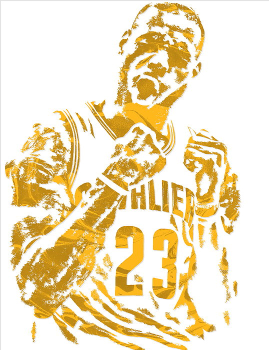 Lebron James Cleveland Cavaliers Pixel Art 53 Tote Bag by Joe