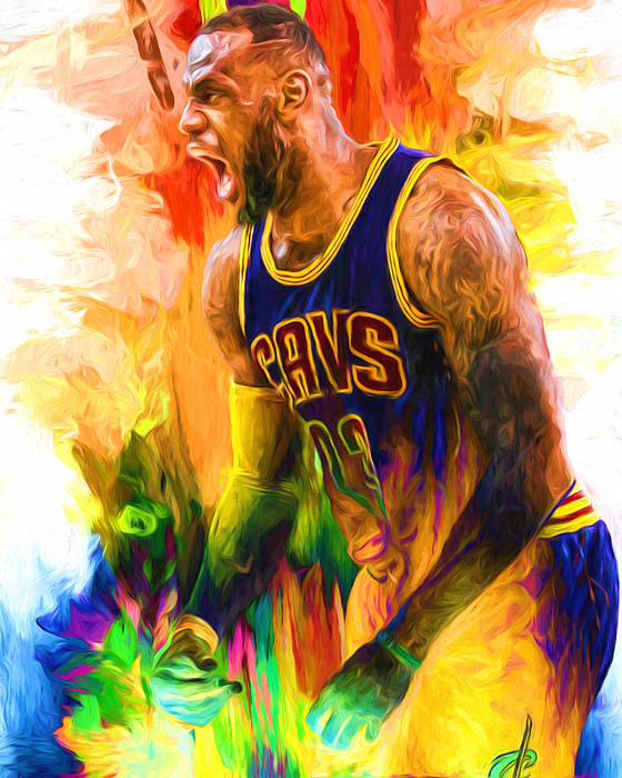 LeBron James Basketball Name Drawing Greeting Card for Sale by sportsign