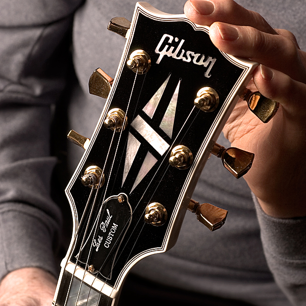 Les Paul - Hands and Gibson Headstock by Gene Martin Tapestry by