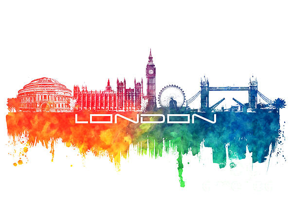London Skyline City Color Digital Art