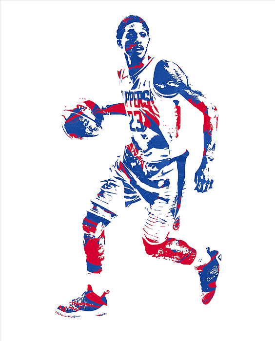 Los Angeles Clippers Vintage Basketball Art T-Shirt by Joe Hamilton -  Pixels Merch