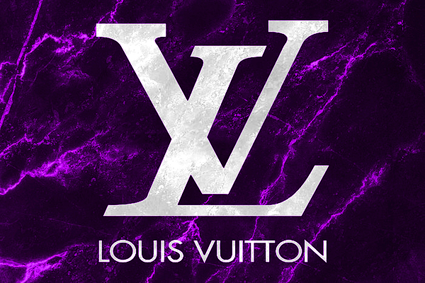 Louis Vuitton Purple Black 2 Tote Bag for Sale by Del Art