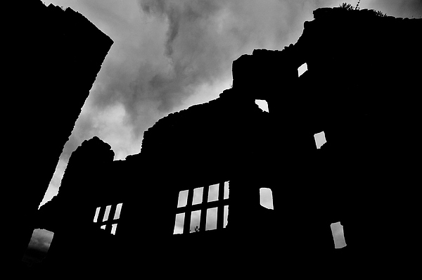 Ludlow Storm Threatening Skies Over The Ruins Of A Castle Spooky Halloween Photograph