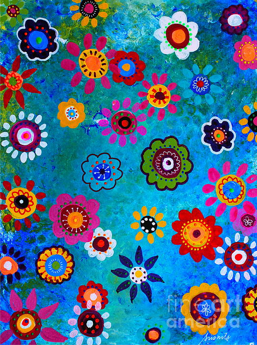 Lv Whimsical Flowers V Tote Bag by Pristine Cartera Turkus - Fine Art  America