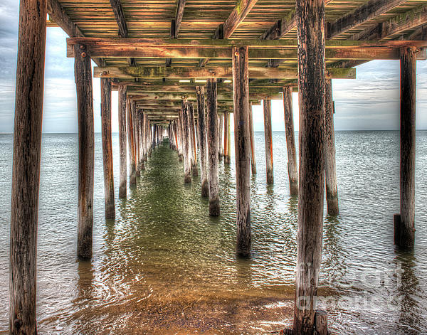 Lynnhaven Fishing Pier, Pillars to the Sea Onesie by Greg Hager - Fine Art  America