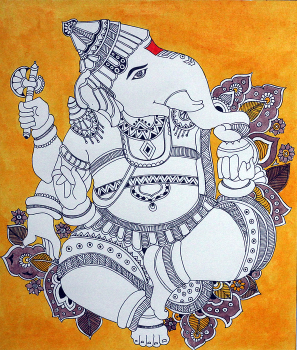 Madhubani Ganesh 4 by Mrunal Limaye