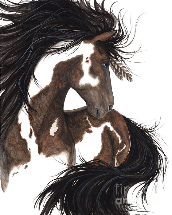 Majestic Dream Pinto Horse Shower Curtain for Sale by AmyLyn Bihrle