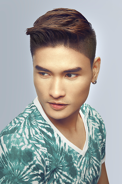 Man With Short Back And Sides Modern Hairstyle Portable Battery