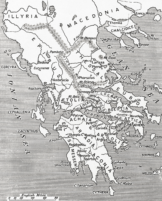 Map Of Ancient Greece English School 