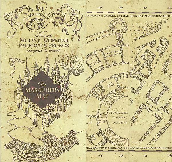 Marauder's Map of Hogwarts Greeting Card for Sale by Midex Planet