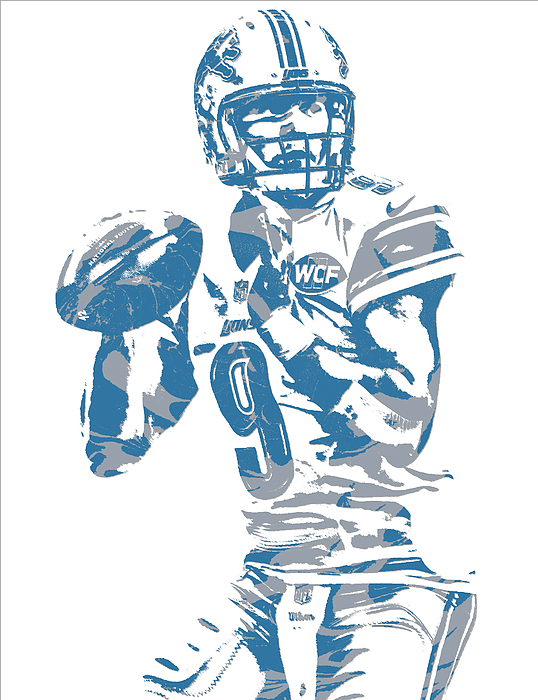 Matthew Stafford Detroit Lions Oil Art Poster by Joe Hamilton - Fine Art  America