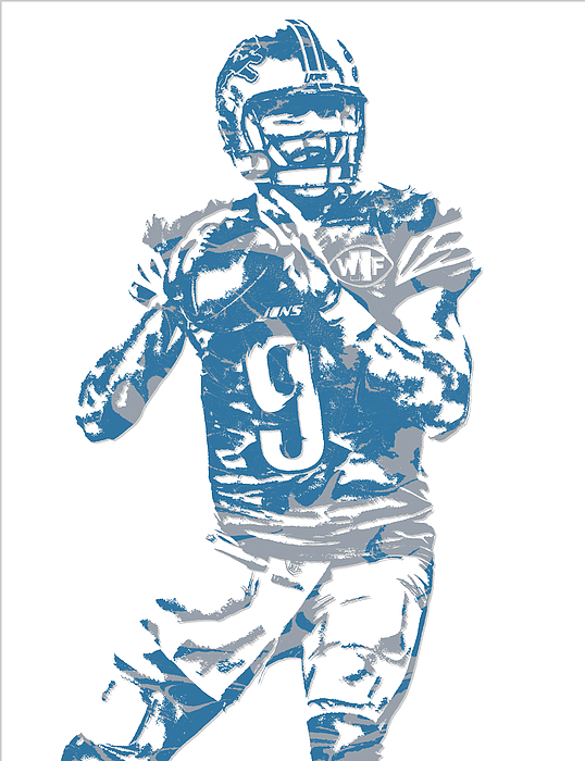 Matthew Stafford Detroit Lions Oil Art Canvas Print / Canvas Art by Joe  Hamilton - Fine Art America