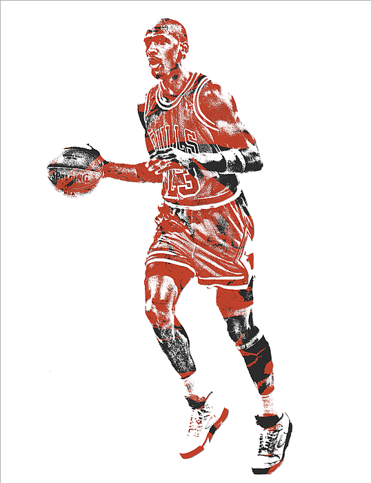 Michael Jordan CHICAGO BULLS PIXEL ART 14 Beach Sheet by Joe Hamilton ...