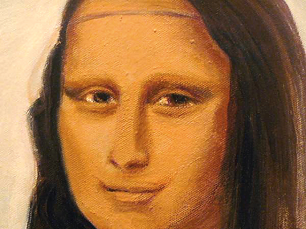 Mona Lisa Zoom Of The Face by Patty Meotti