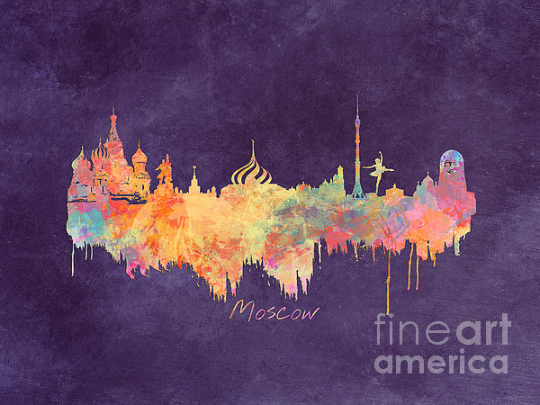Moscow Russia Skyline City Digital Art