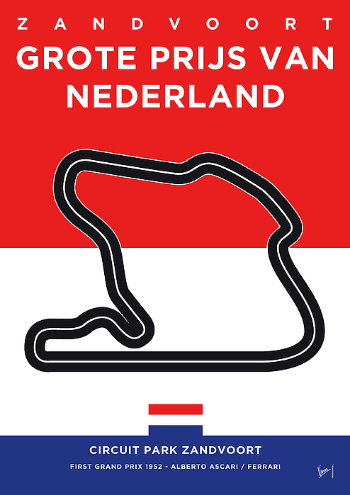 My F1 Zandvoort Race Track Minimal Poster T-Shirt 