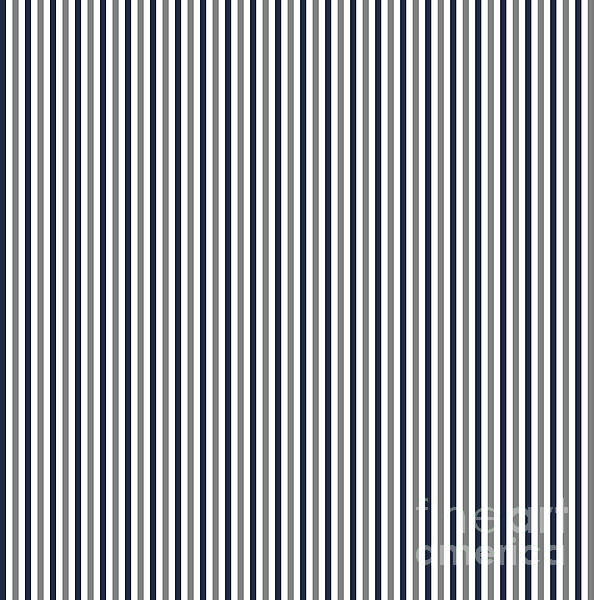 Navy White And Grey Vertical Stripes Digital Art