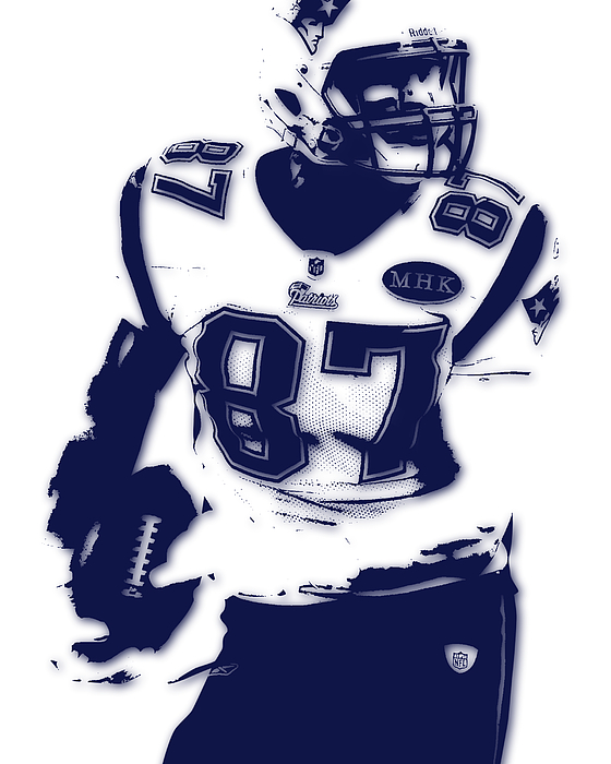 Rob Gronkowski NEW ENGLAND PATRIOTS PIXEL ART 5 Acrylic Print by Joe  Hamilton - Pixels